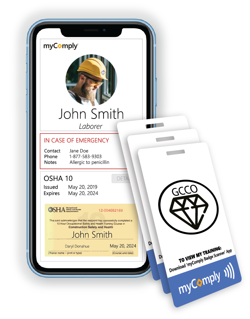 smart badge collaboration for subcontractors using myComply