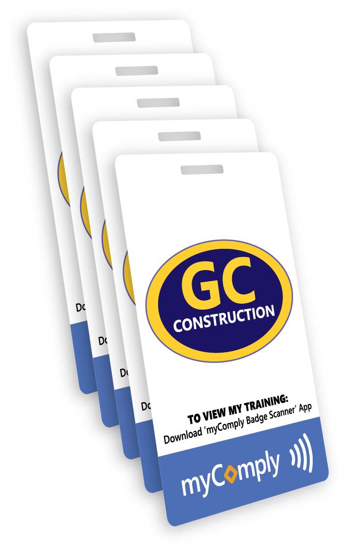 general contractor using myComply smart badges