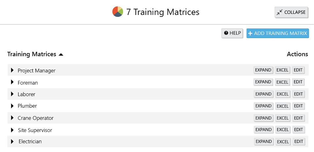 enhancing visibility with training matrices screenshot