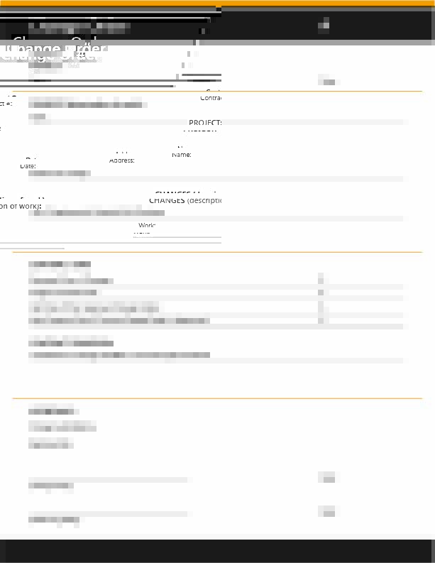 Construction Change Order Template FREE Download