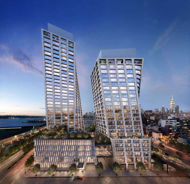rendering of the xi towers completed