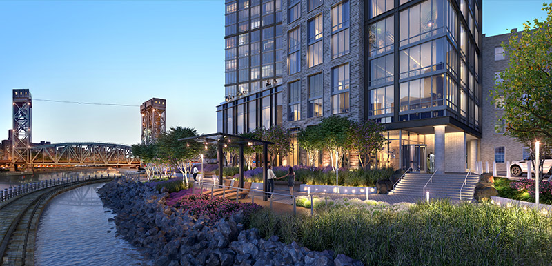 rendering of ground level at 101 lincoln avenue