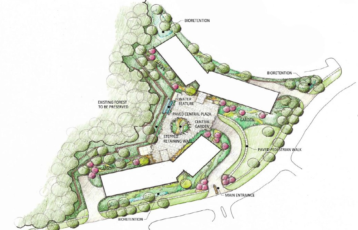 initial renderings of pooks hill