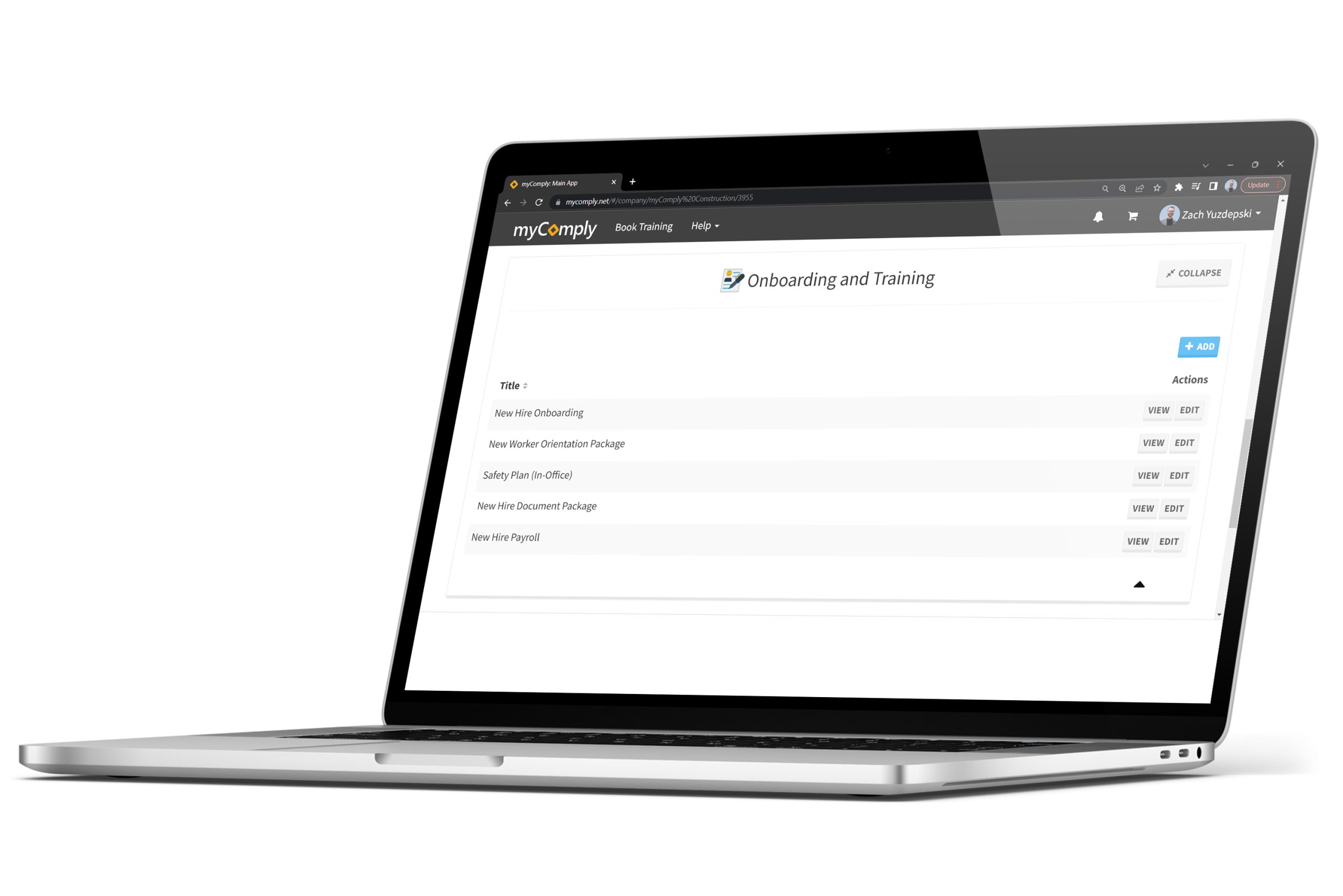new hire onboarding CCM manage orientations on projects pro